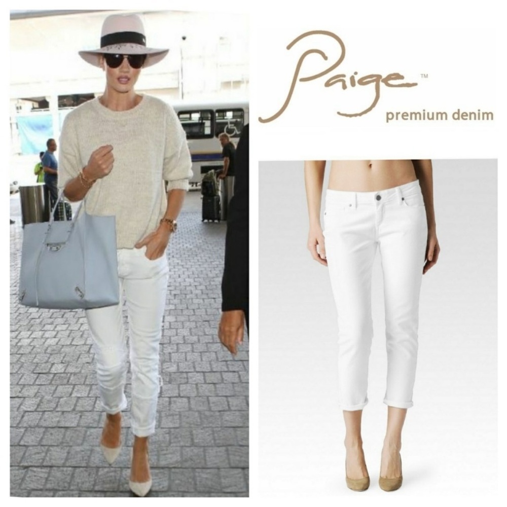PAIGE JIMMY JIMMY CROP JEANS IN OPTIC WHITE